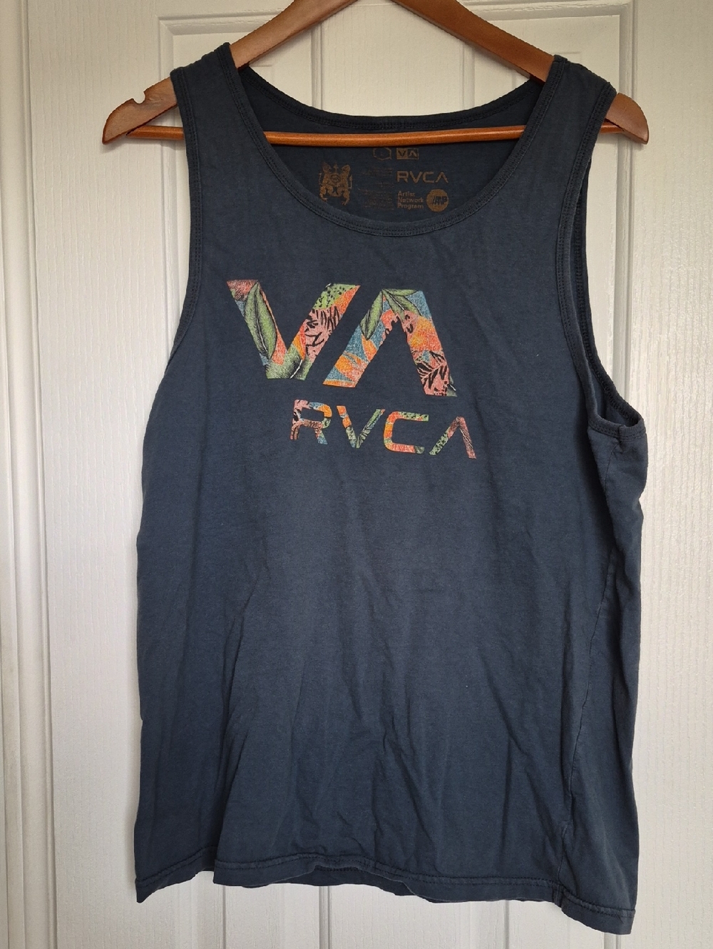 RVCA Navy Tank with Tropical Logo